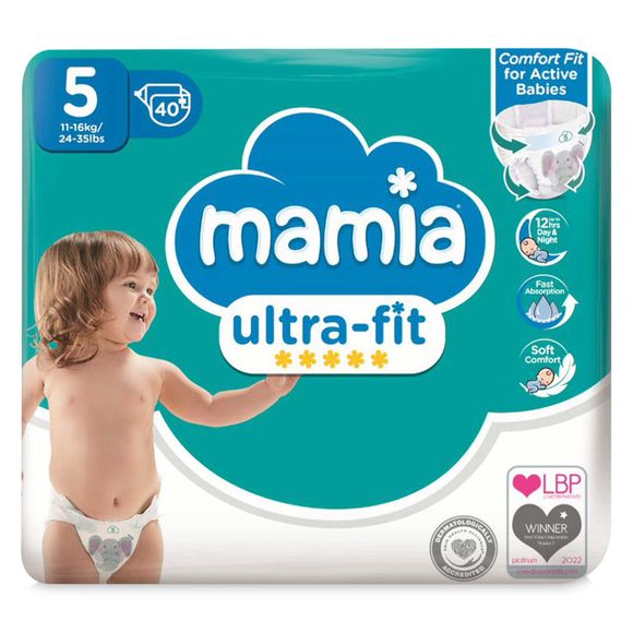 Mamia Nappies 40 Pack/Size 5